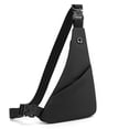 thumbnail image 1 of Bolso de pecho con película de cuero, bolso ajustado al cuerpo, bolso de pecho impermeable y voluminoso, bolso de hombro único, bolso de pecho, bolso de pecho diagonalnegro, 1 of 6