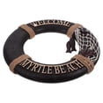 thumbnail image 1 of Mediterranean Vintage Lifebuoy Wall Decor with Hemp Rope Binding for Home Bar Display Brown 12.5 Inches, 1 of 4