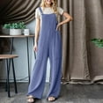 thumbnail image 2 of Fashion Jumpsuits for Women Dressy Plus Size Solid Color Sleeveless Pockets Jumpsuit Full Length Pants Overalls, 2 of 5