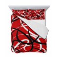 thumbnail image 7 of Red Geometric Full Size Down Alternative Comforter, Lightweight Comforter Quilt Bedding Set with Pillow Shams Modern Abstract Black White Striped Lines All Seasons Bed Comforter Duvet Insert 78"x90", 7 of 7