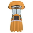 thumbnail image 5 of School Bus Short Sleeve Dress Women Summer Evening Dresses Ladies Sundress, 5 of 7