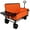 Orange, variant on 47" 500lbs Collapsible Wagon Cart, Foldable Utility Cart with Bench Seat, Tabletop and Drink Holders, 180L Capacity Camp Cart with Wheels, Orange