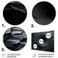 thumbnail image 3 of Designart "Black Spiraling fractal sprial In Black"Abstract Spirals Metal Wall Art Black Modern Office Room Wall Art, 3 of 6