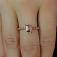 thumbnail image 6 of 1.25 Carat Real and Natural Morganite and Moissanite Engagement Ring Sterling Silver with 18k Gold Plating, 6 of 6