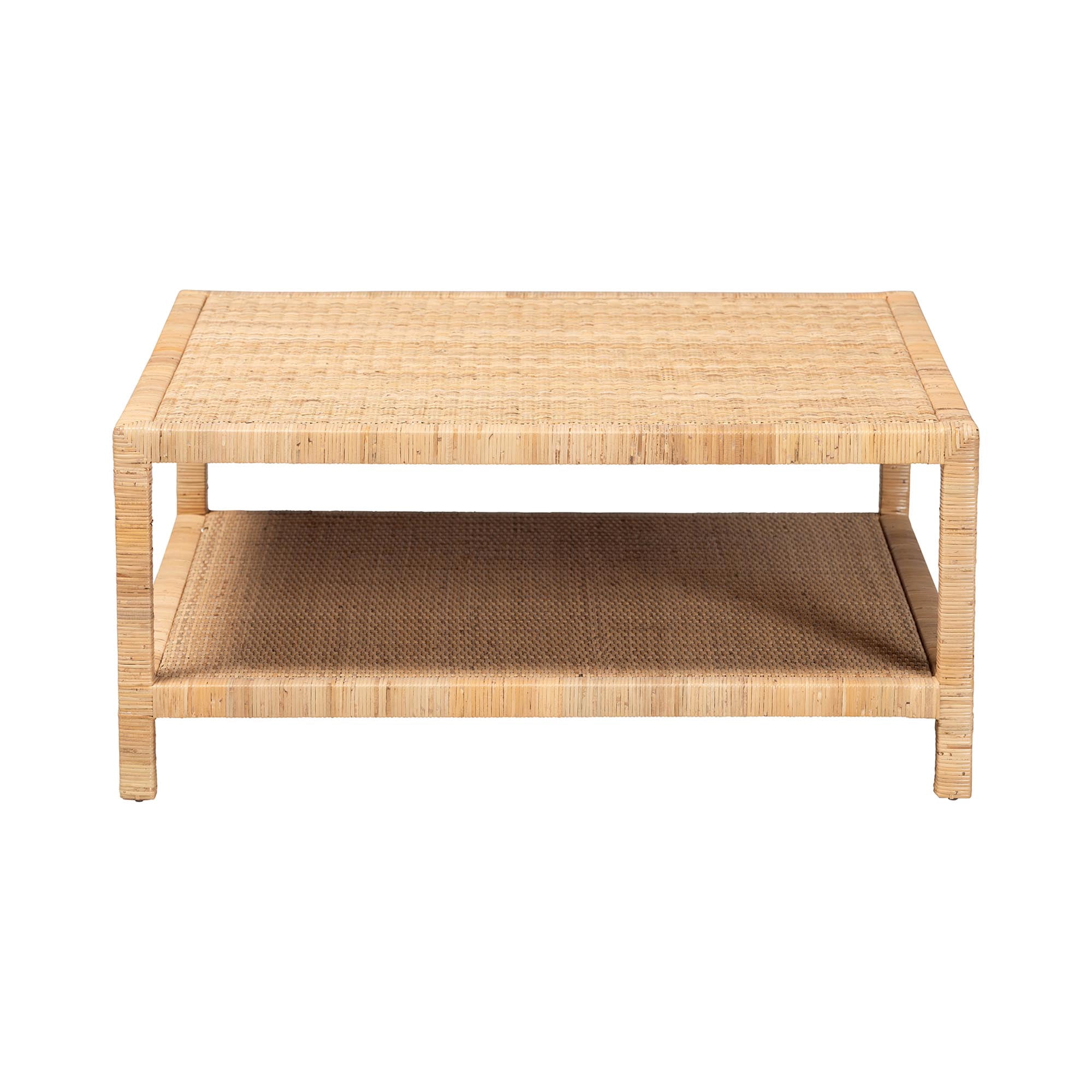 bali & pari Kalimantan Boho Coffee Table, Square, Natural