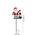 thumbnail image 3 of Solar Santa Claus Christmas Garden Stake, Metal Outdoor Yard Decor with Warm Lantern Light for Lawn Pathway Patio, Winter Holiday Gift 32.08in, 3 of 7