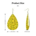 thumbnail image 2 of Caution Tape Acrylic Dangle Teardrop Earrings For Women Lady, 2 of 7