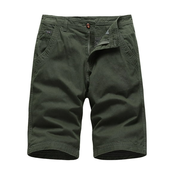 Cargo Shorts Men Plus Size Big & Tall Gym Shorts Casual Below Knee Summer Outdoor Twill Cargo Shorts with 6 Pockets Army Green,XXL