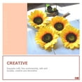 thumbnail image 3 of Sunflower Head Fake Sunflowers Heads Artificial Bouquet Para Mujer Interior Yellow Floral Crafts Boutique Bride 12 Pcs, 3 of 6
