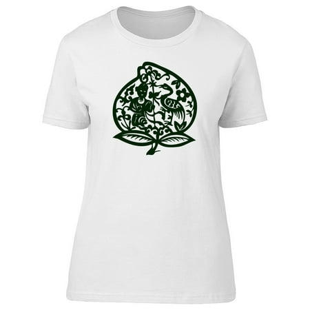 Butterfly Leaf Top - Man And Stork In A Leaf Tee Women's -Image by Shutterstock