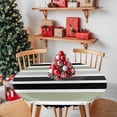 thumbnail image 2 of Round Tablecloth Abstract Striped Elastic Edge Fitted Sage Green Black White Plastic Table Cover,Waterproof Oil Proof for Dinner,Outdoor, Picnic, 55"- 60" DIA Tables, 2 of 9