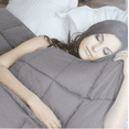 thumbnail image 4 of NEX 100% Natural Cotton Luxury Weighted Blanket, Queen, 20 lbs, Grey Ash, 4 of 5
