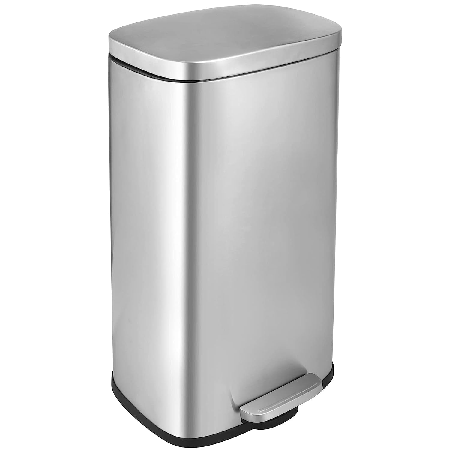 8 Gallon Trash Can, 30L Stainless Steel Kitchen Garbage Can with lid