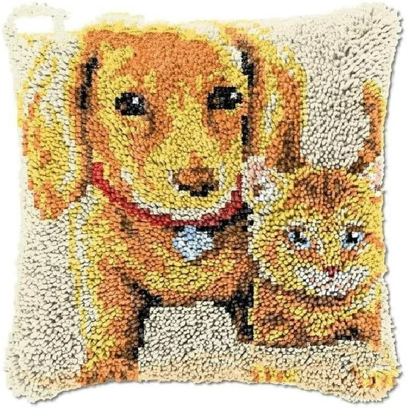 Latch Hook Kits for Adults DIY Latch Hook Rug Kits for Kids, Animal Pattern Crochet Kit for Beginners, Rug Making Kits, Gift Packaging