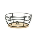 thumbnail image 5 of Gibson Home Fruit Basket Bowl with Banana Hanger – Black Metal Wire & Rubberwood Base – Countertop Produce Stand for Apples, Bananas, Oranges – Kitchen Storage Organizer, 5 of 9