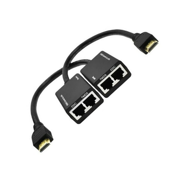 1 Pair Over RJ45 CAT5e CAT6 UTP LAN Ethernet Extender Repeater 1080P 3D to 100ft Sender and Receiver