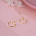 thumbnail image 4 of Solid 925 Sterling Silver 1.8CM Hollow Heart Drop Earrings for Women Teens Sweet Love Dangle Earrings, 4 of 11
