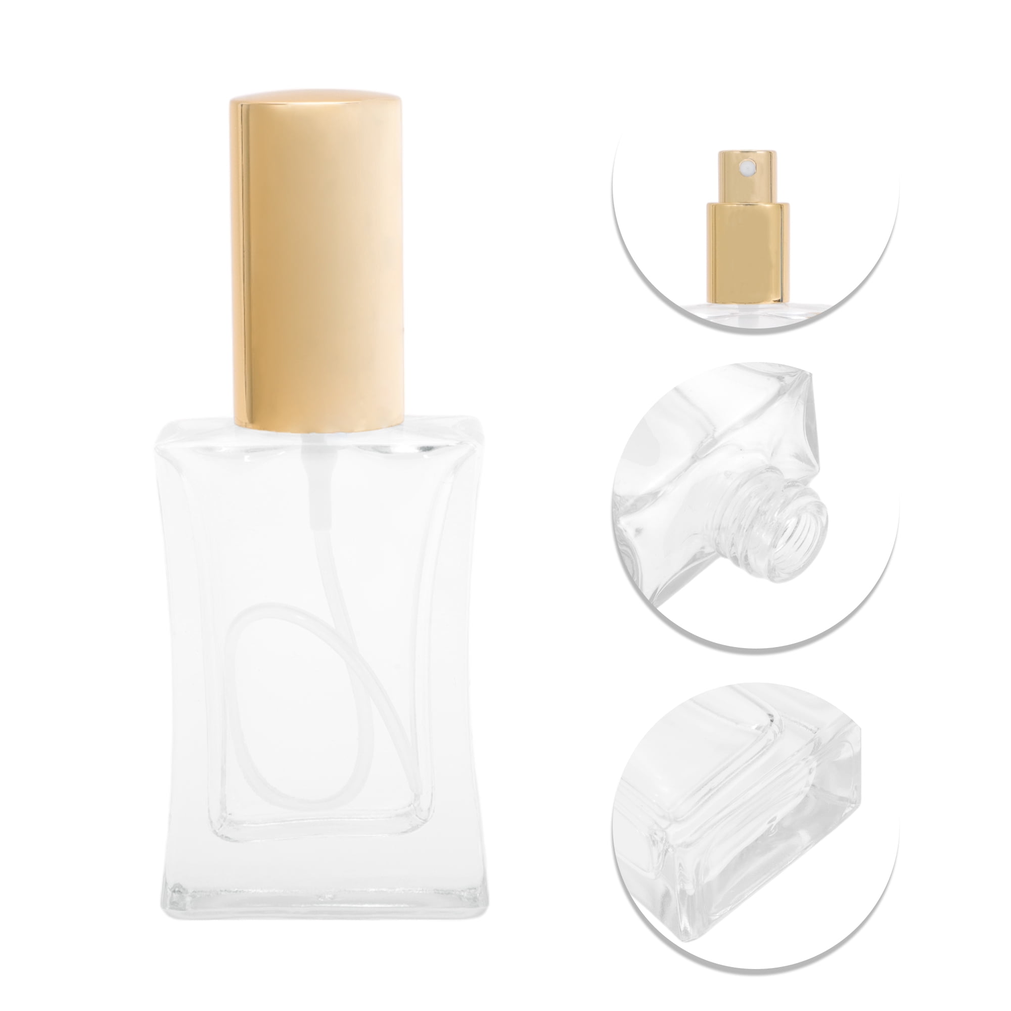 Unique Bargains Elegant 50ml/1.69oz Perfume Bottle with Spray Gold Slim Bottle