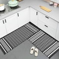 thumbnail image 1 of Comfort Anti Fatigue Standing Cushioned Kitchen Mats [Set of 2] - 18''x48 |18’’X30’’| Comfort and Support for Long Hours | Non-Slip, Water-Resistant | High-Quality Foam, 1 of 3