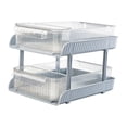 thumbnail image 3 of Organizador de escritorio con 2 pequeñas cajas de almacenamiento y doble asa. Gris, 3 of 9