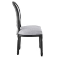 thumbnail image 2 of Modway Arise Vintage French Upholstered Fabric Dining Side Chair in Black Light Gray, 2 of 7