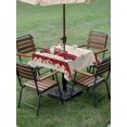 thumbnail image 3 of Outdoor Tablecloth with Umbrella Hole and Zipper, Valentine's Day Square Table Cloth 54x54 Inch Waterproof Tablecloth, Red Truck Love Heart Roses Romantic Rustic Picnic Table Cover for Patio Camping, 3 of 7