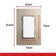 thumbnail image 3 of KIT 2 PLACAS CON 1 APAGADOR SENCILLO CHAMPAGNE Sanelec VENECIA 4555, 3 of 5