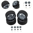 thumbnail image 6 of QccHieUs RC Wheel Rims Rubber Tires Kit Replacement M3 Wheel Nut for 144001 1:12 1:18 Gray, 6 of 9