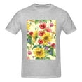thumbnail image 4 of Bingfone Sunflower Cornflower Poppy Men'S Loose Fit Short-Sleeve Pocket T-Shirt, 4 of 7