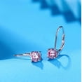 thumbnail image 3 of CFIOZYOS Earrings,1.0ct-2.0ct D Color Brilliant Round Cut Lab Created Diamond Earrings 18K White Gold Plated Sterling Silver Dangle Earrings Moissanite Leverback Drop Earrings, 3 of 12