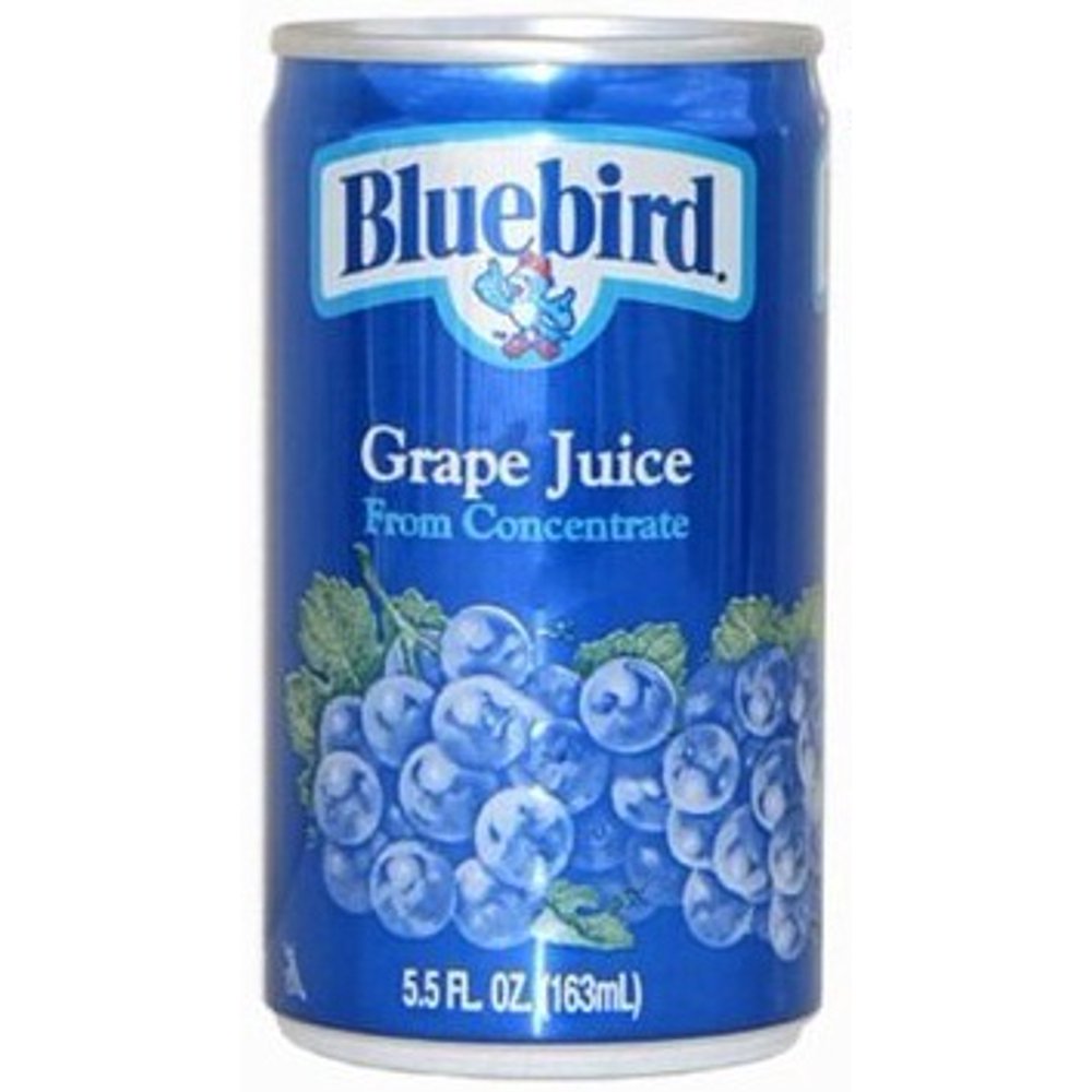 48 PACKS BlueBird Grape Juice, 5.5 Ounce .