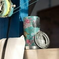 thumbnail image 3 of 20 Oz Labrador Dogs with Flowers Coffee Tumbler Double Wall Insulated Stainless Steel Water Bottle | Metal Reusable Thermoses Flask with Cup Cap | Leak & Sweat Proof with Anti-Dust Lid, 3 of 7