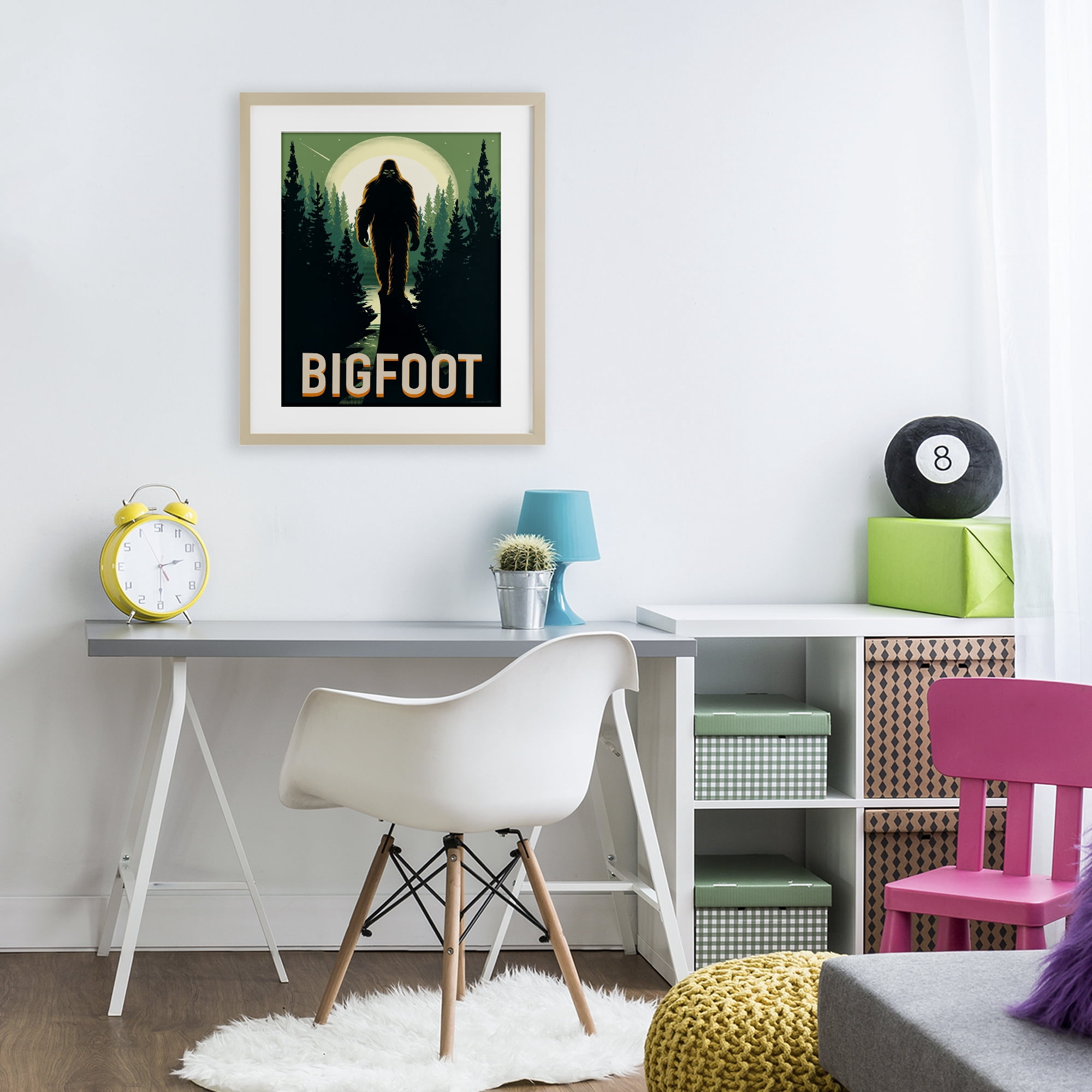 Stupell Industries Cryptid In The Woods Birch Framed Print Under Glass, design by Omar Escalante
