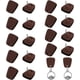 thumbnail image 1 of 60 pendientes de madera con forma trapezoidal y pasador de acero inoxidable 316, color marrón coco., 1 of 9