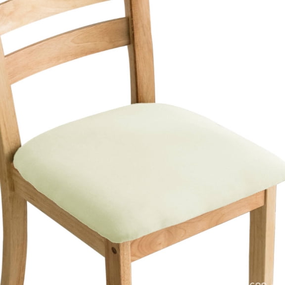 AUQ Chair Covers,Bar Stool Covers,Elegant Stretch Bench Seat Cover,Versatile Ottoman Cover Rectangular,Cozy Chair Covers for Living Room,Ivory