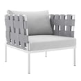 thumbnail image 3 of Modway Harmony 10-Piece  Sunbrella® Outdoor Patio Aluminum Sectional Sofa Set in Gray Gray, 3 of 10