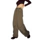 thumbnail image 2 of VISgogo Pantalones de Mujer, Pantalones de Cintura con Cordón de Ajuste Suelto de Color Sólido Casual para Adultos Pantalones Femeninos VISgogo moda, 2 of 9