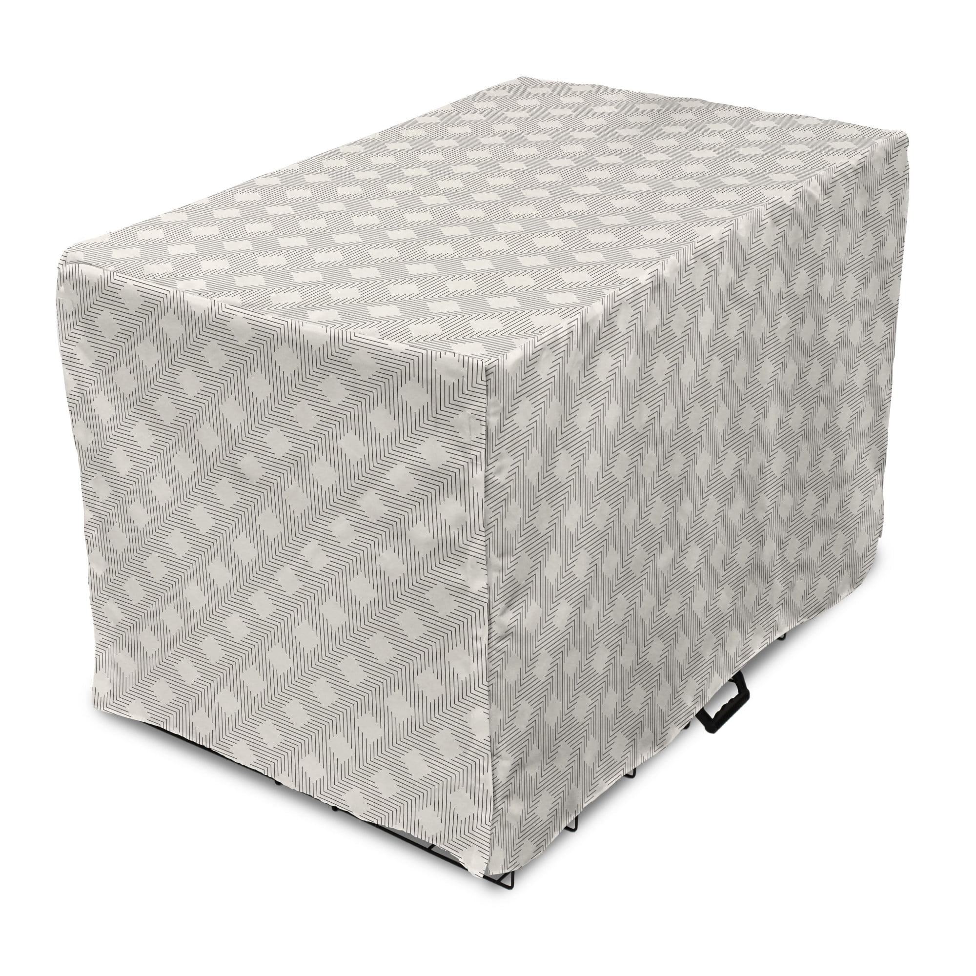 Retro Dog Crate Cover, Abstract Geometric Shapes in Soft Tones ...