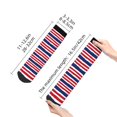 thumbnail image 2 of Uemuo USA Colors Stripes Printed Crew Socks, Moisture-Wicking Socks, Athletic Socks for Men Breathable Cushion Socks Casual Sport Socks for Running Traveling, 2 of 6