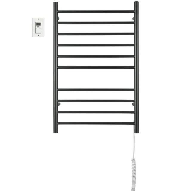 Ancona Novara Dual Chauffe-Serviettes Mural 10-Bar, Noir Mat
