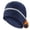 Navy, variant on Men's Winter Beanie with Reflective Stripe Fleece Lined Warm Thermal Windproof Skull Cap Outdoor Cycling Running Daily Wear Solid Color Free Size