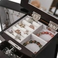 thumbnail image 6 of Cfowner Wooden Jewellery Cabinet, Jewelry Box Drawers with 6 drawers, 2 side compartments, Handcrafted Jewlery Cases, 6 of 7