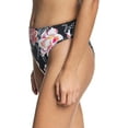 thumbnail image 2 of ROXY Women's Black Floral Stretch Lined Moderate Coverage High Leg Swimsuit Bottom XL, 2 of 3
