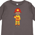 thumbnail image 4 of Inktastic African American Boy, Fireman, Firefighter Boys Long Sleeve Toddler T-Shirt, 4 of 5