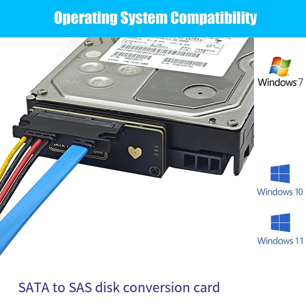 1 * SATA to SAS HDD Expansion Card 1 * cable-Black