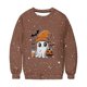 thumbnail image 4 of Ailaofu Women's Halloween Printed Round Neck Casual Sports Long Sleeve Sweatshirt Top Sweatshirt Loose Soft Long Sleeve Pullover Tops, 4 of 6