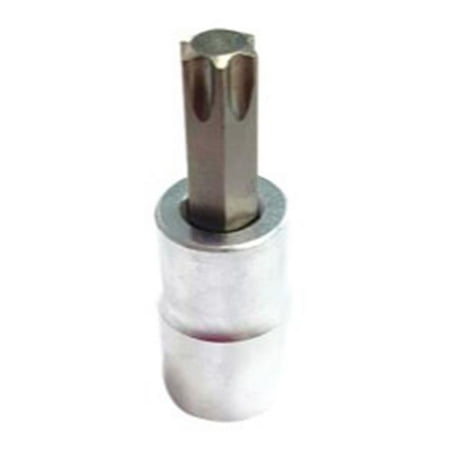 

T45 Torx Bit - Satin Chrome 0.37 Square Drive Bit Holder
