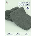 thumbnail image 5 of HUGH UGOLI Women's Cotton Crew Socks | Plain Color, Regular Fit, Soft Casual Socks for Trouser, 4 Pairs, Army Green/Gray, Shoe Size: 9-12, 5 of 6
