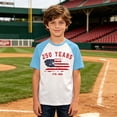 thumbnail image 2 of JAJAHO 4Th Of July Shirts For Kids Boys Girls Raglan Short Sleeve American Flag T Shirt 1776-2026 250 Years Anniversary USA Top 1-14Y, 2 of 4
