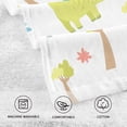 thumbnail image 3 of Cartoon Dinosaurs Trees Cotton Face Towels Soft Hand Towel Absorbent Bathroom Towel for Kitchen Hotel Decoration, 3 of 7